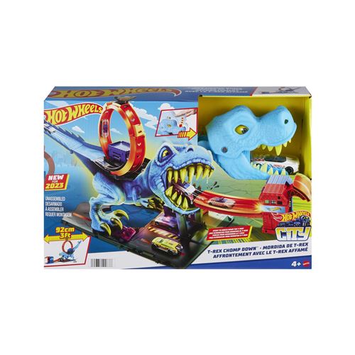 Hot Wheels Multicolore Circuit Et Véhicule City L’attaque Du T-Rex Coffret Looping