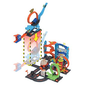 Circuit et véhicule Hot Wheels City L’Attaque du T-Rex Coffret looping