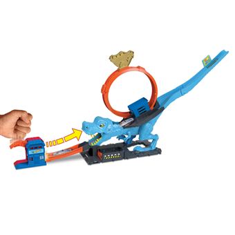 Circuit et véhicule Hot Wheels City L’Attaque du T-Rex Coffret looping