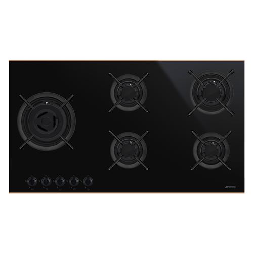 Plaque Gaz Encastrable Smeg Pv695Lcnr 13100 W Noir