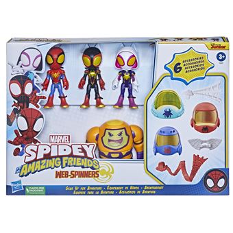 Multipack 4 figurines Spidey And His Amazing Friends avec accessoires