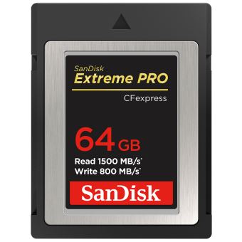 Photo de carte-sd-type-b-sandisk-extreme-pro-cfexpress-64-go-noir