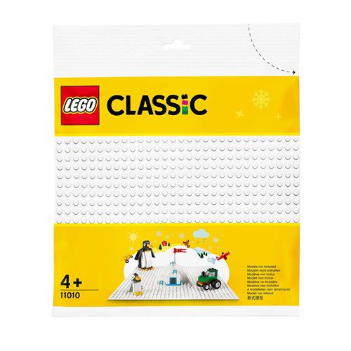 Lego 11010 Classic base blanca plancha de color compatible las piezas 25 x cm recomendado partir 4 años placa ‍4 1