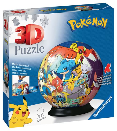 Puzzle 3D Rond Ravensburger Pokémon 72 Pièces
