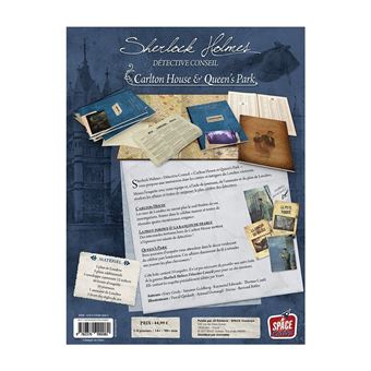 Jeu de stratégie Asmodée Sherlock Holmes Détective Conseil Carlton House et Queen's Park