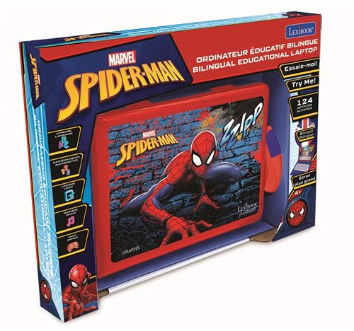 Ordinateur Éducatif Lexibook Spider-Man Bilingue Avec 124 Activités