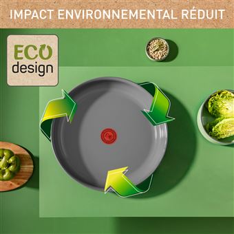 Batterie de cuisine TEFAL Ingenio Eco Resist 2 poeles et poignée