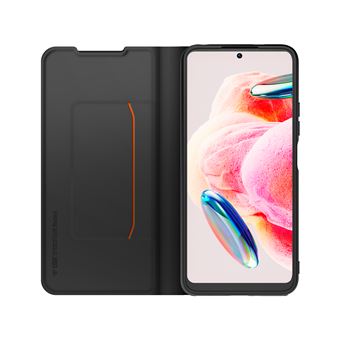 Etui folio à rabat avec dragonne amovible pour Redmi Note 12 4G Noir