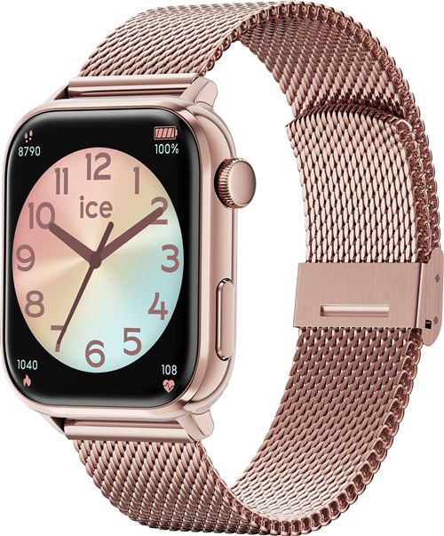 Montre connectée Ice-Watch Ice Smart 2.0 1.96'' Or-rose avec Bracelet Milanais