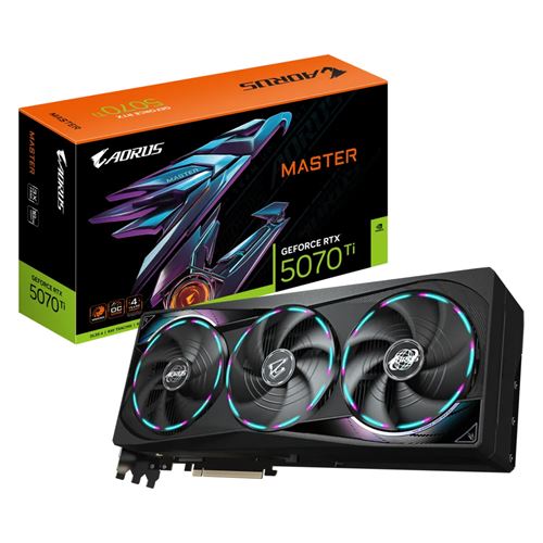 Carte graphique Gigabyte Nvidia GeForce RTX 5070 Ti AORUS MASTER - Gigabyte