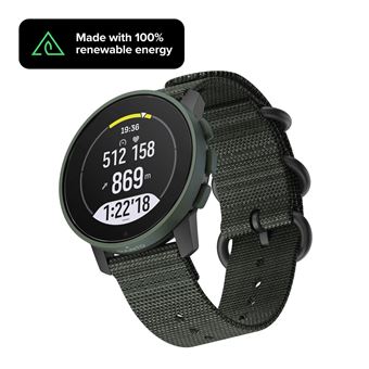 Suunto 9 Peak Pro - Polyamide renforcé de fibres de verre - montre de sport avec sangle - taille du poignet : 125-200 mm - affichage 1.2" - Bluetooth - 64 g - vert forêt