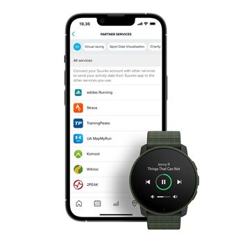 Suunto 9 Peak Pro - Polyamide renforcé de fibres de verre - montre de sport avec sangle - taille du poignet : 125-200 mm - affichage 1.2" - Bluetooth - 64 g - vert forêt