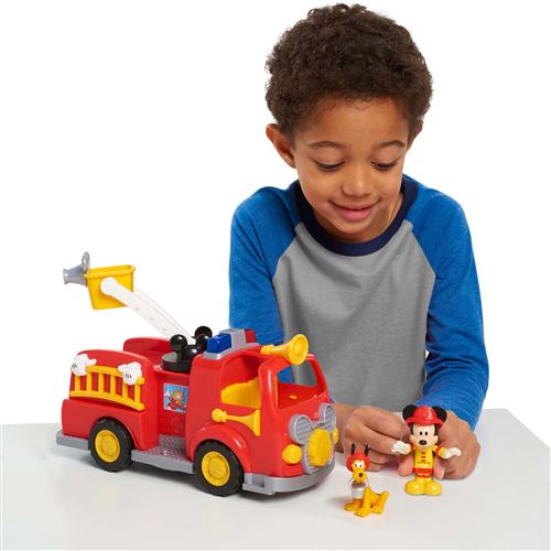 GIOCHI PREZIOSI – Mickey Pompier – Véhicule + Figurine 7,5 Cm Articulée + Accessoire – Dès 3 Ans – MCC063