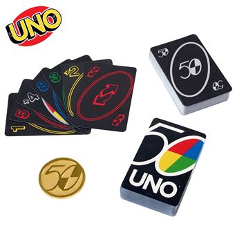 Jeu de cartes Mattel Uno 50ème Premium