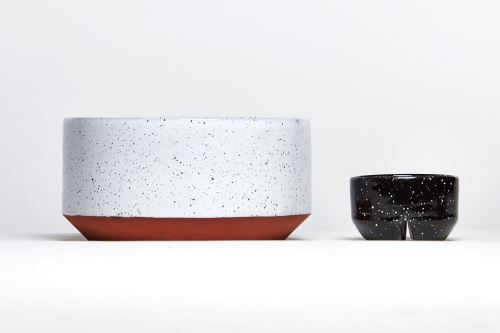 Bol et récipient Doy Eclipse Taille L Noir et Blanc