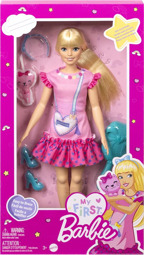 Barbie My First Blonde With Cat Doll Rose