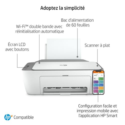 HP DeskJet 2720e Imprimante tout en un - Jet d'encre couleur –