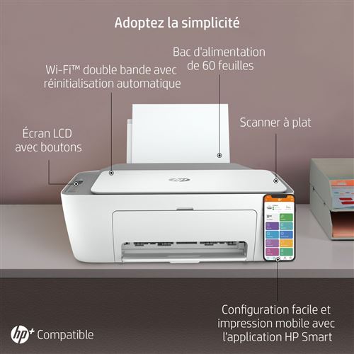 Imprimante HP Deskjet 2720e - Compacte, économique, Prête à Imprimer