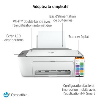 Imprimante Multifonction HP DeskJet 2720e, avec technologie à jet d'encre  thermique et Wi-Fi