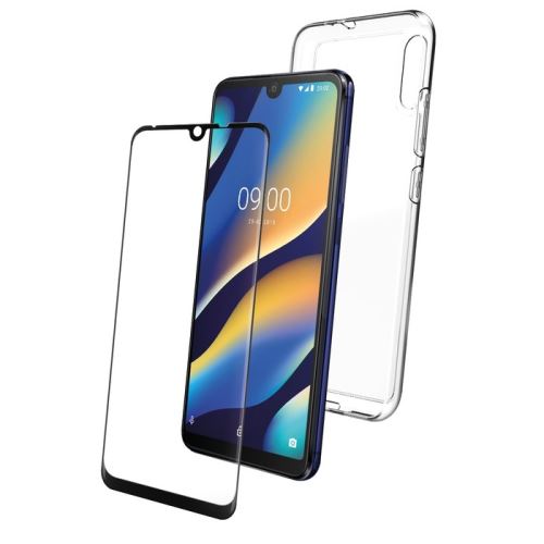 Pack Wiko Coque Transparent + Verre trempé pour View 3 Lite