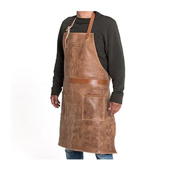 Tablier professionnel solide Barbecook en cuir Brun - 1