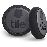 Tile Sticker (X2) Key Holder zwart_0