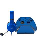 Pack Essential Duo Casque gaming Razer Kaira Bleu + Chargeur Mannette Bleu pour Xbox