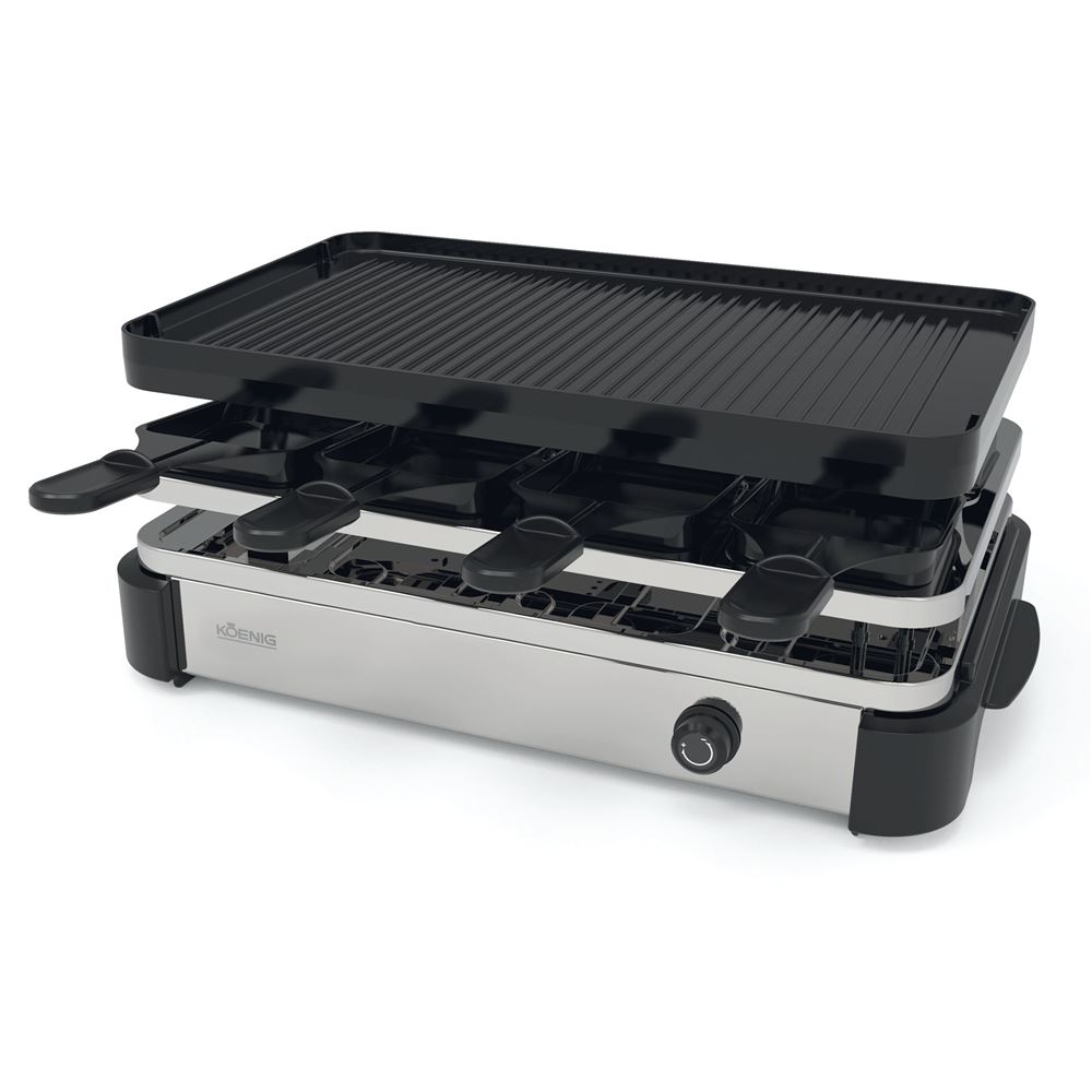 Appareil à Raclette per 8 Persone Grill Électrique de Table Plaque de