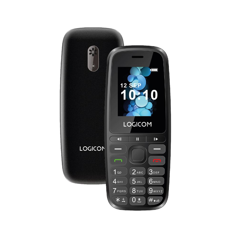 Téléphone Portable Logicom L248 Dual SIM - Mobile Simple Et Fiable - Noir - Compatible Bouygues