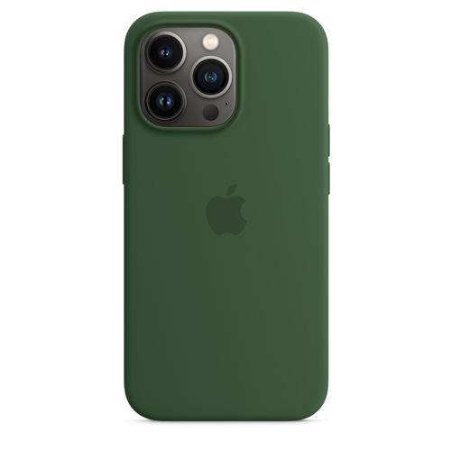 Coque en silicone Apple avec MagSafe pour iPhone 13 Pro Trèfle