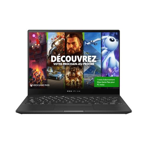 PC Ultra-Portable Gaming Asus FLOW-X13-GV301QH-K6042T 13,4" Ecran tactile AMD Ryzen 9 16 Go RAM 512 Go SSD Noir + 1 mois d'abonnement Xbox Game Pass