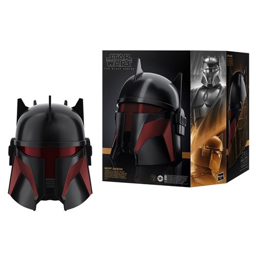Figurine Star Wars Black Series Casque électronique Moff Gideon Noir et Rouge