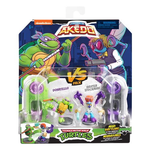 Coffret Tortues Ninja Leonardo vs Kraang Akedo Moose Toys Armes uniques 4 coffrets duel à collectionner
