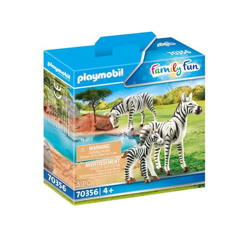 Playmobil Family Fun 70356 Couple De Zèbres avec Bébé