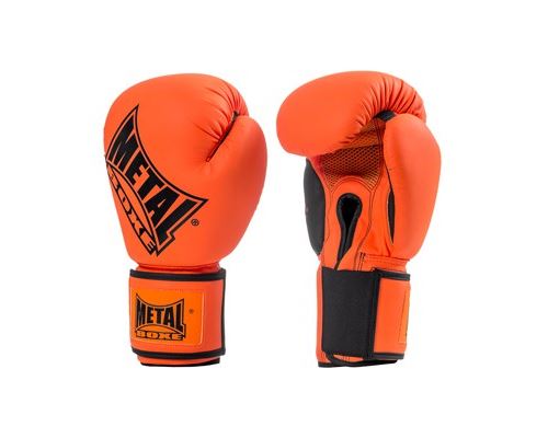 Gants super entraînement et compétition Metal Boxe Orange et Noir Taille 10 OZ