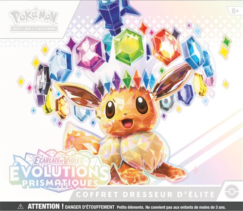 Pokemon Cartes À Collectionner Pokémon Coffret Dresseur D'Elite Ev08.5 Ecarlate Et Violet Evolutions Prismatiques