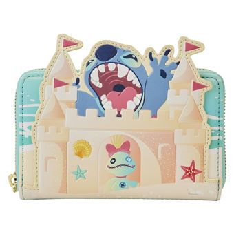 LF DISNEY STITCH SANDCASTLE BEACH SURPRISE ZIP AROUND WALLET