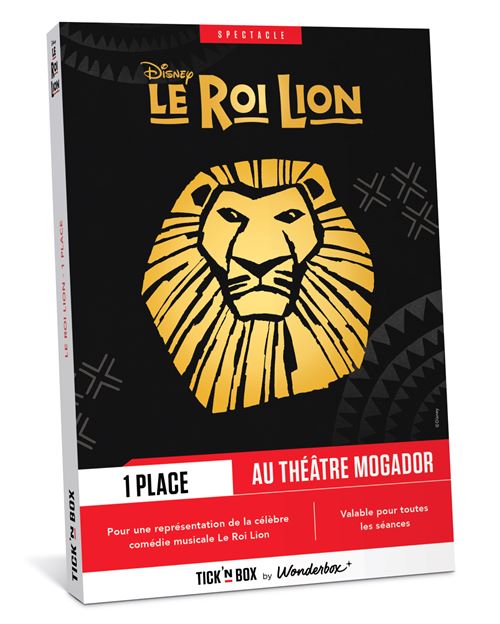 Coffret cadeau Wonderbox Le Roi Lion pour 1 personne