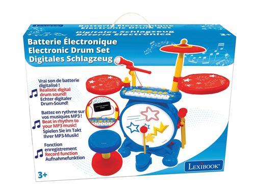 Batterie électronique et lumineuse Lexibook Mon Rock Band avec clavier et cymbales