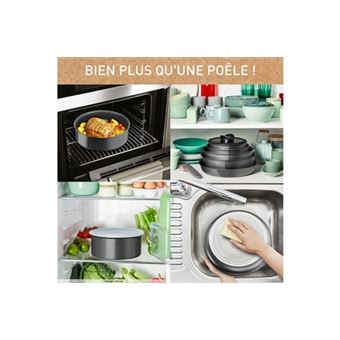 Poêle Tefal Ingenio Renew L2600302 Gris Hippo Iron 22 cm