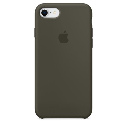 Coque en silicone Apple Olive Sombre pour iPhone 8 et iPhone 7
