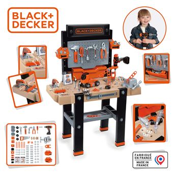 Smoby - Établi jouet & outils de bricolage pour enfant Black+Decker  61x39x101cm 