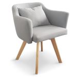 Paris Prix Fauteuil Scandinave En Tissu Delante 67cm Gris Foncé