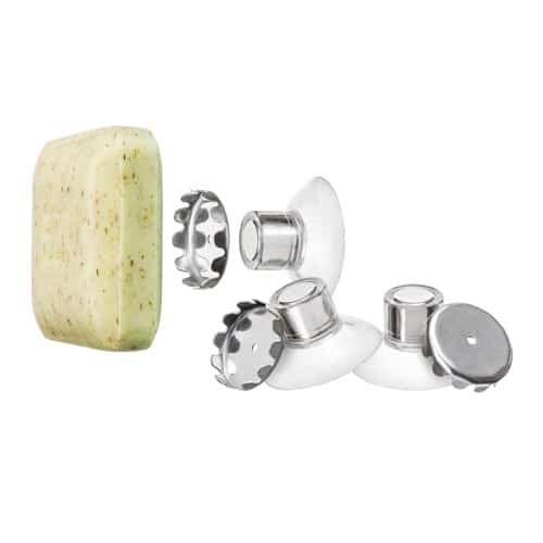 Coffret 3 porte-savons aimantés Argent