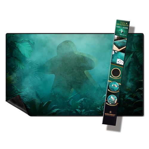 Tapis Multijeux Wogamat Forest Meeple Taille 2 60 x 100 cm - Wogamat