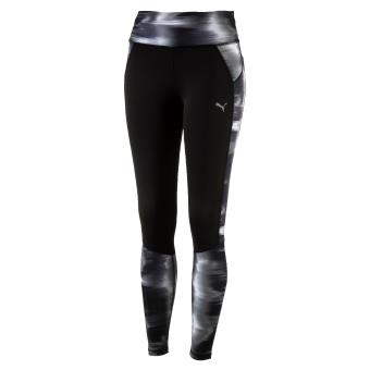 Pantalon de running Femme Puma Graphique Tight Noir et Blanc Taille M