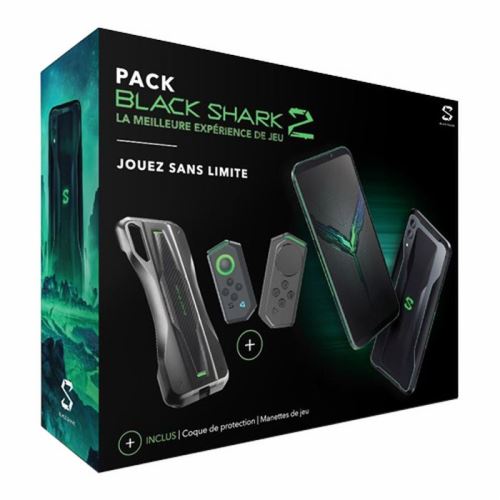 Pack Smartphone Blackshark 2 Double SIM 128 Go + 8 Go RAM Noir + Coque de protection + Manettes de jeu Exclusivité Fnac