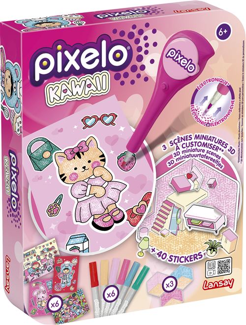 Dessin et coloriage enfant Lansay Pixelo Kawaii