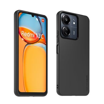 Pack Coque arrière semi-rigide Made For Xiaomi pour Redmi 13C Noir +  Protège-écran en verre trempé Transparent - Coque et étui téléphone mobile  - Achat & prix