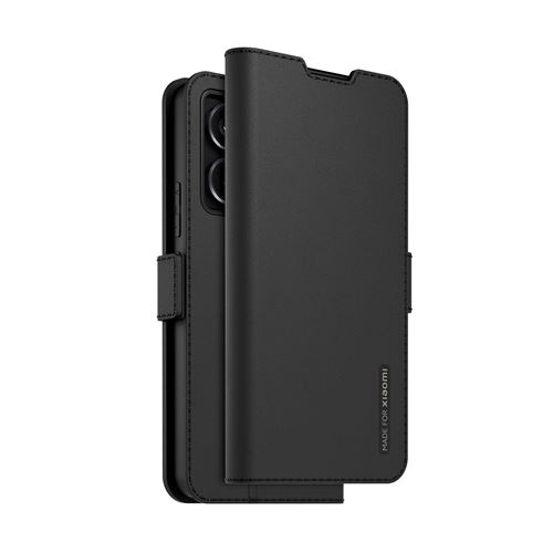 Etui folio premium avec stand video & dragonne amovible pour Redmi Note 13 Pro 5G Noir